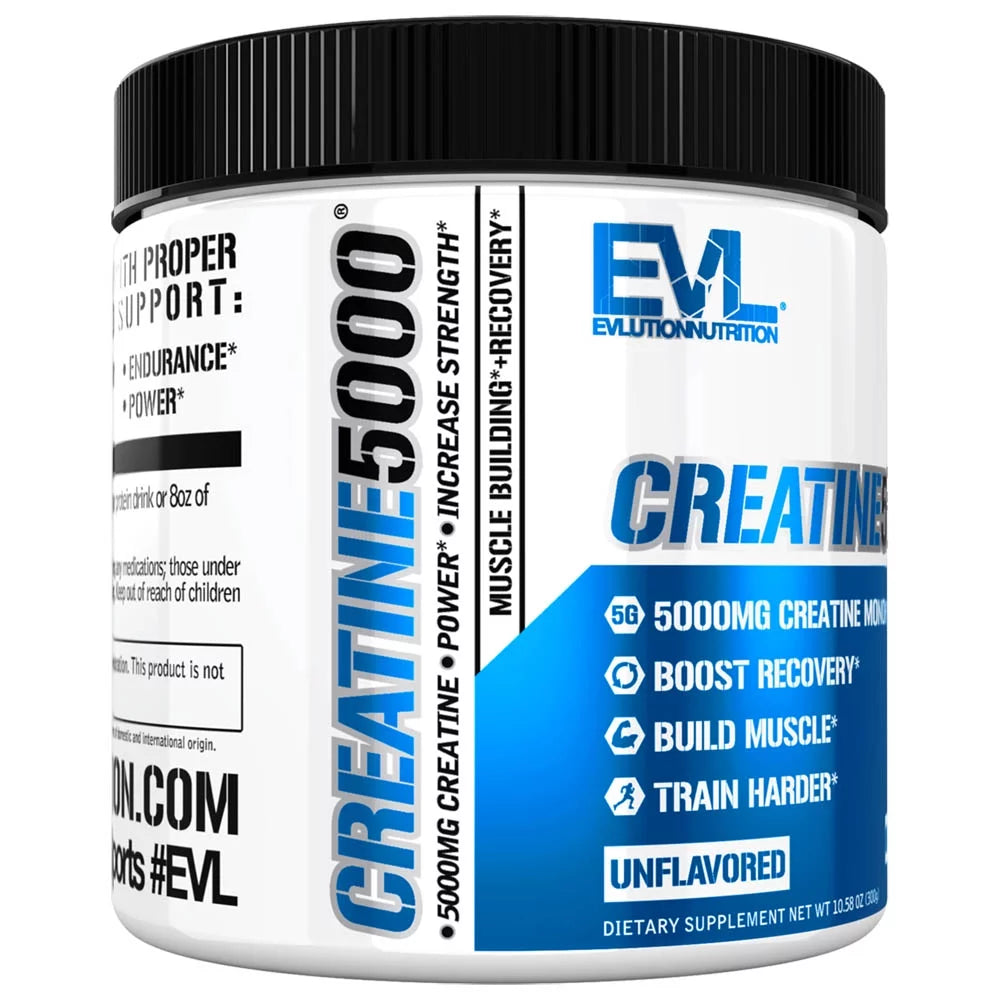 Creatine 5000 - Supports Faster Recovery, Lean Muscle Growth & Performance - Pre & Post Workout Powder - 5000Mg Pure Creatine Monohydrate per Serving - 60 Servings - Unflavored